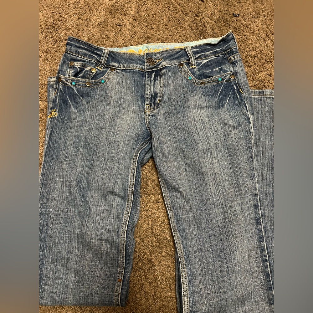 Adiktd Women's Blue Boot Cut Jeans